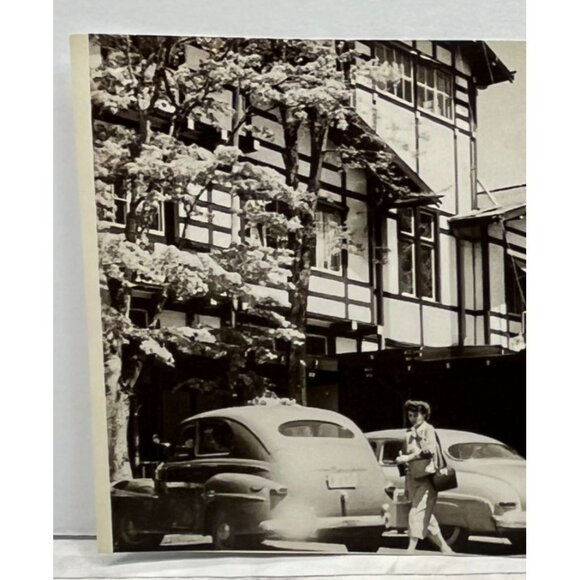 Mampei Hotel Karuizawa Japan RPPC Postcard Vintage 1940s Street View - Picture 4 of 6